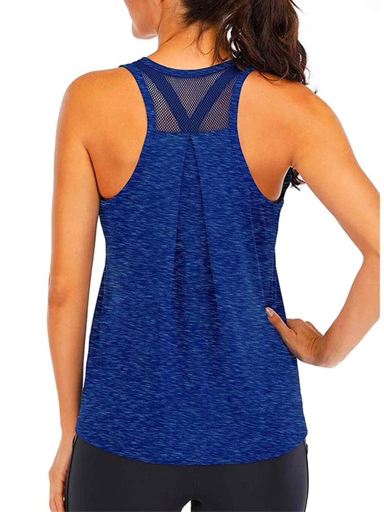 Women's Sleeveless Quick-Dry Yoga Shirt