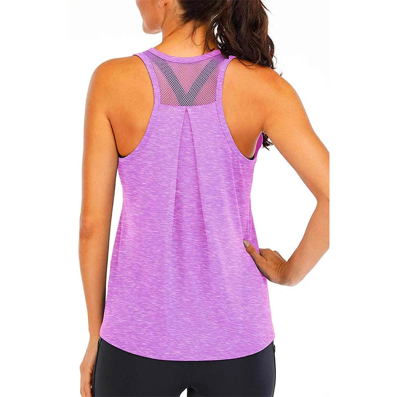 Women's Sleeveless Quick-Dry Yoga Shirt