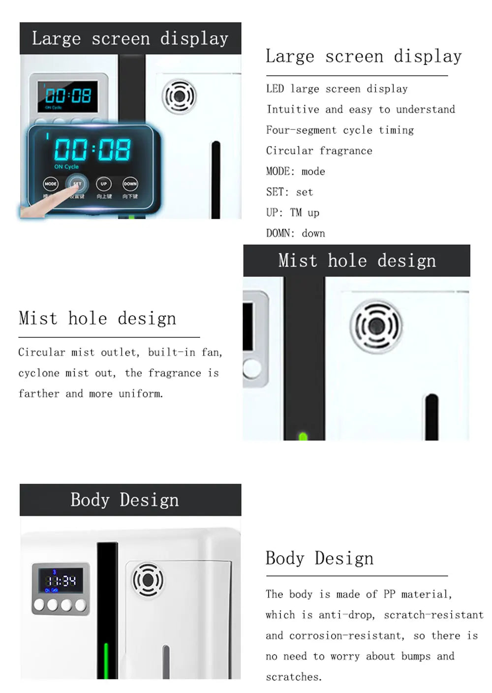 Wall-Mounted Aroma Diffuser – 160ML Scent Machine with Fan