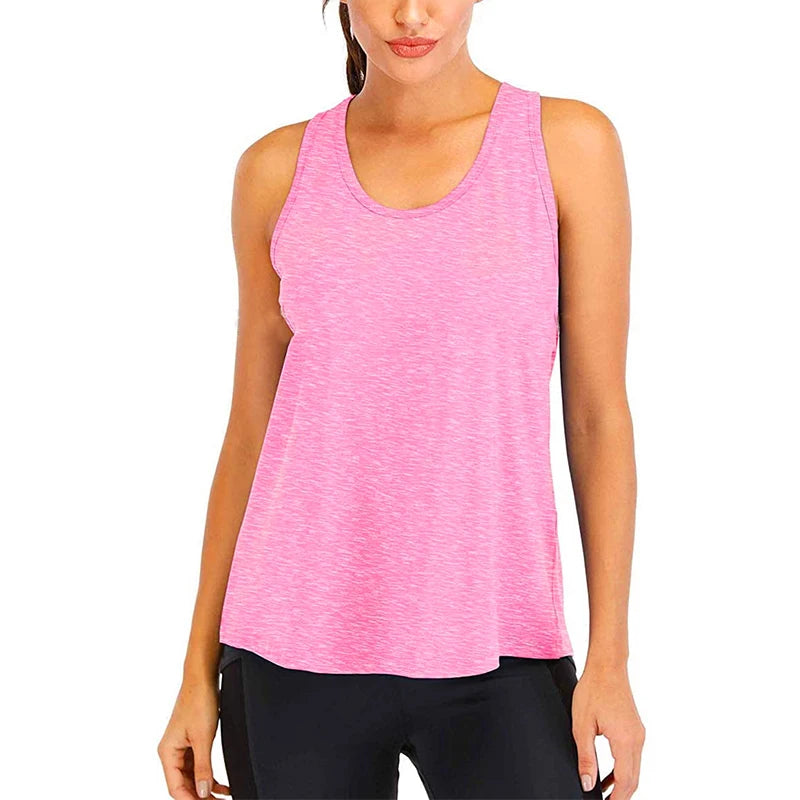 Women's Sleeveless Quick-Dry Yoga Shirt