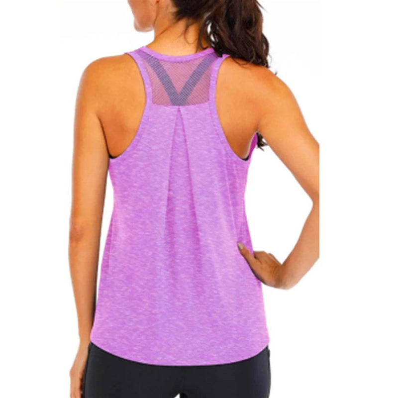 Women's Sleeveless Quick-Dry Yoga Shirt