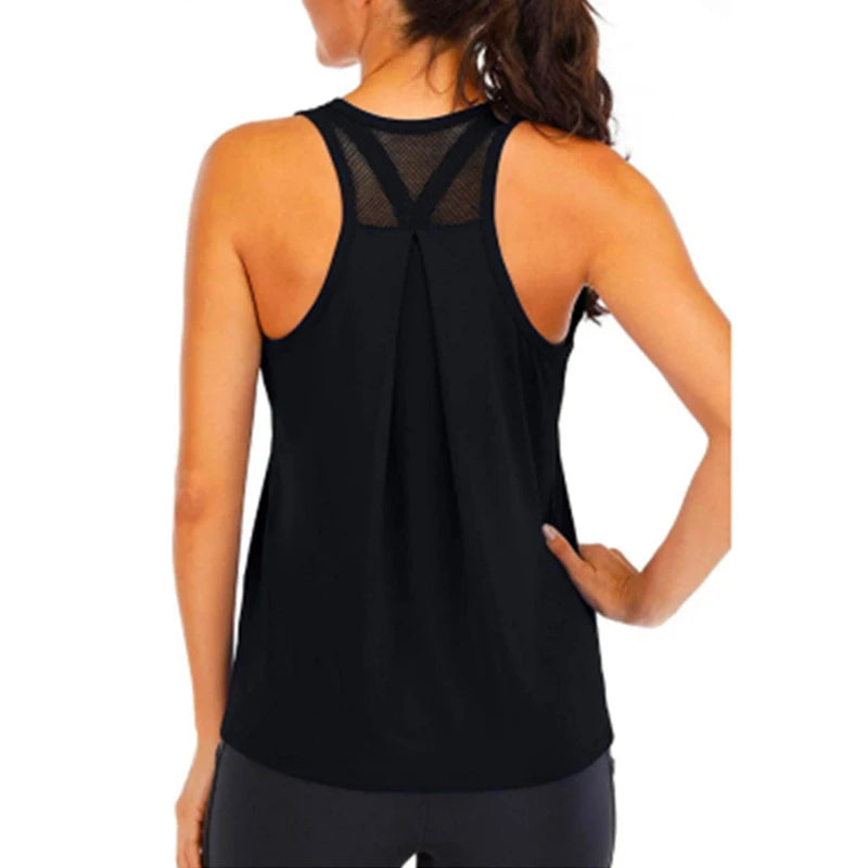 Women's Sleeveless Quick-Dry Yoga Shirt