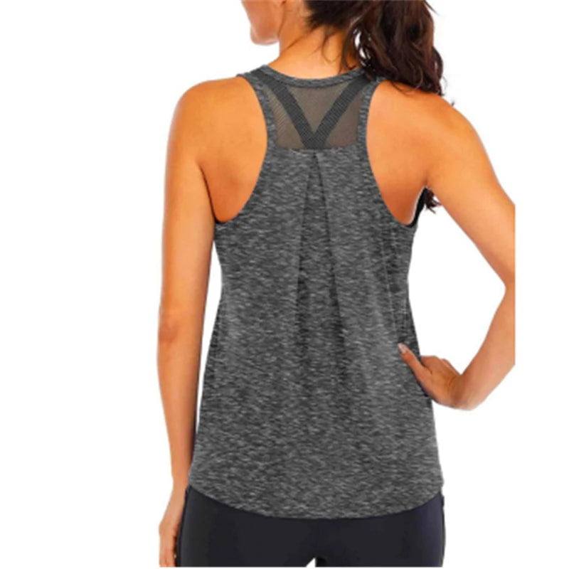 Women's Sleeveless Quick-Dry Yoga Shirt