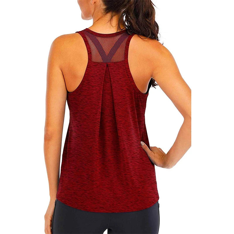 Women's Sleeveless Quick-Dry Yoga Shirt