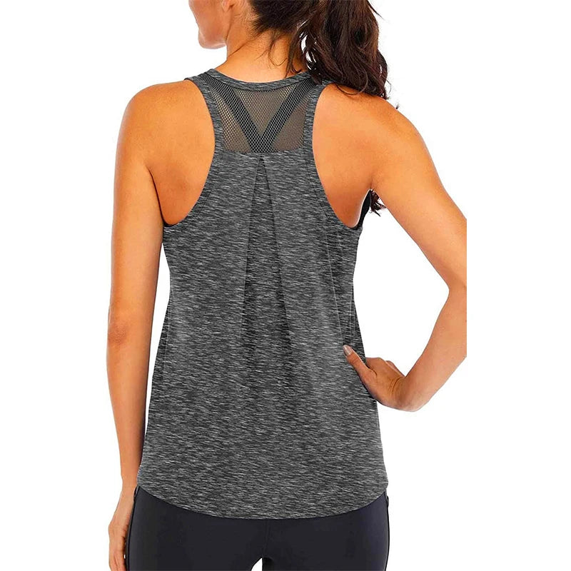 Women's Sleeveless Quick-Dry Yoga Shirt