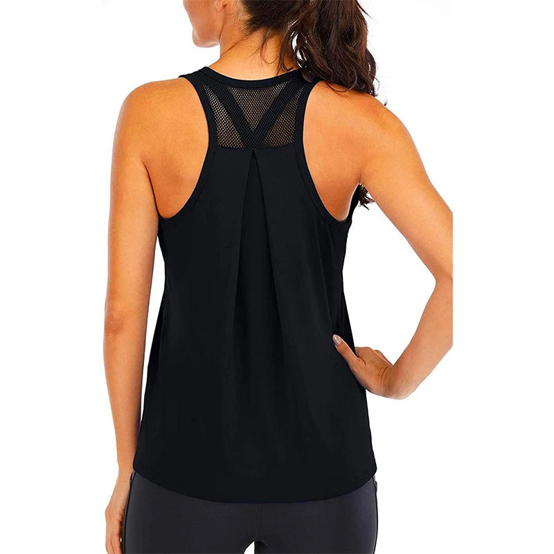 Women's Sleeveless Quick-Dry Yoga Shirt