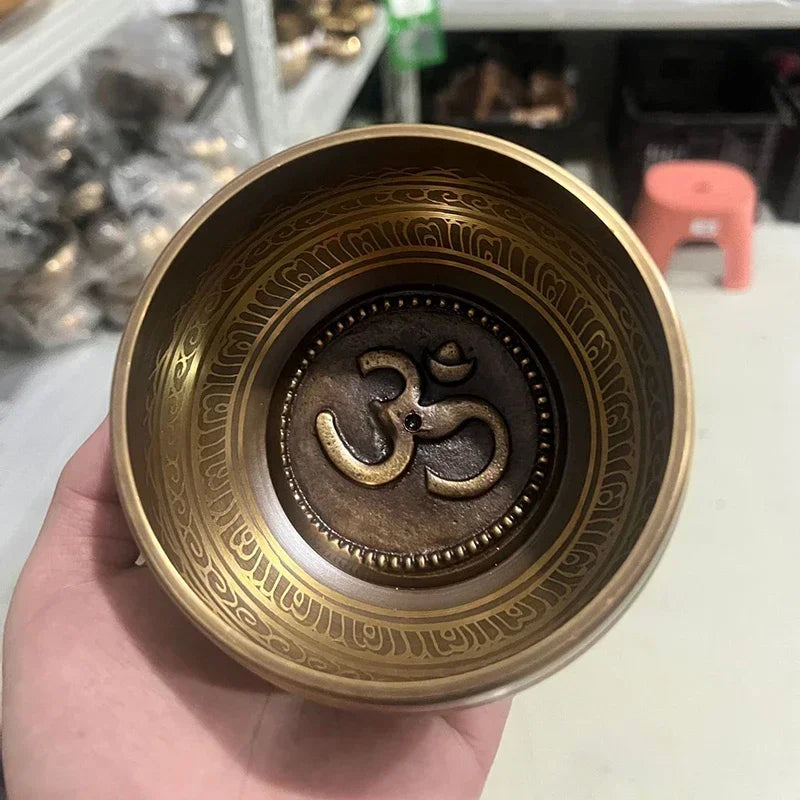 Large Tibetan Brass Singing Bowl – Handmade in Nepal
