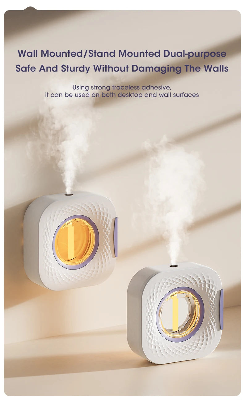 60㎡ Wall-Mounted Aromatherapy Diffuser – Air Purifier with Night Light
