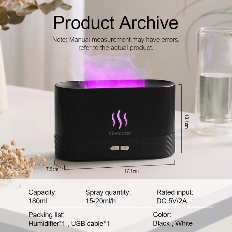 Kinscoter Flame Aroma Diffuser & Humidifier