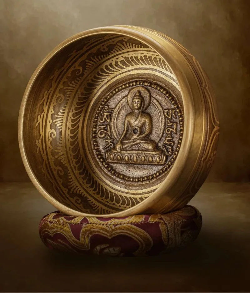 Large Tibetan Brass Singing Bowl – Handmade in Nepal