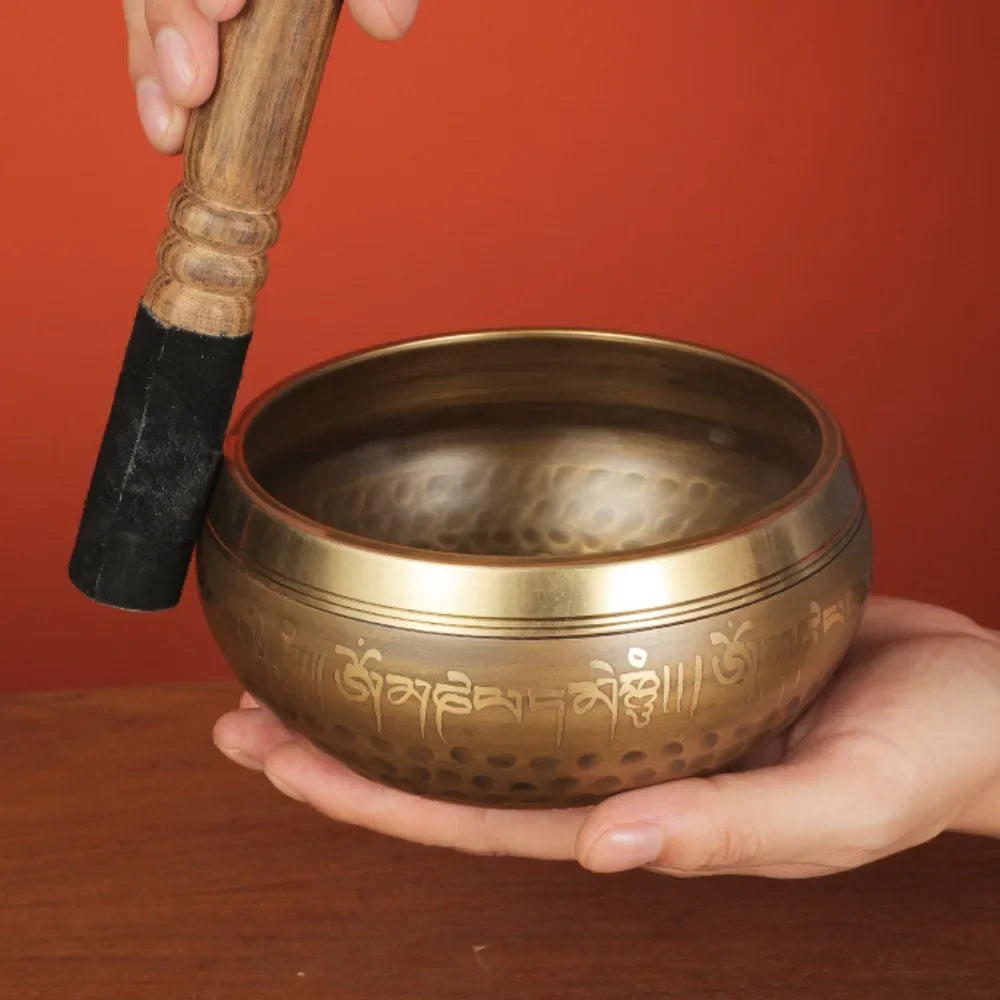 Nepal Bronze Tibetan Singing Bowl – Handmade Sound Therapy Instrument