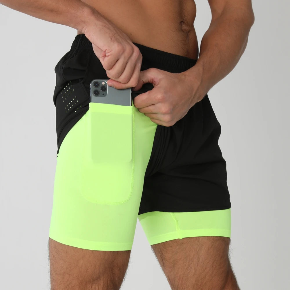 2025 Men's 2-in-1 Running Workout Shorts