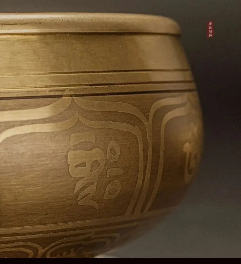 Large Tibetan Brass Singing Bowl – Handmade in Nepal