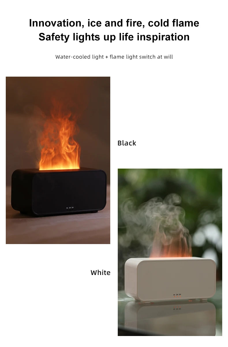 Mini Flame Aromatherapy Humidifier – LED Light & Perfume Diffuser