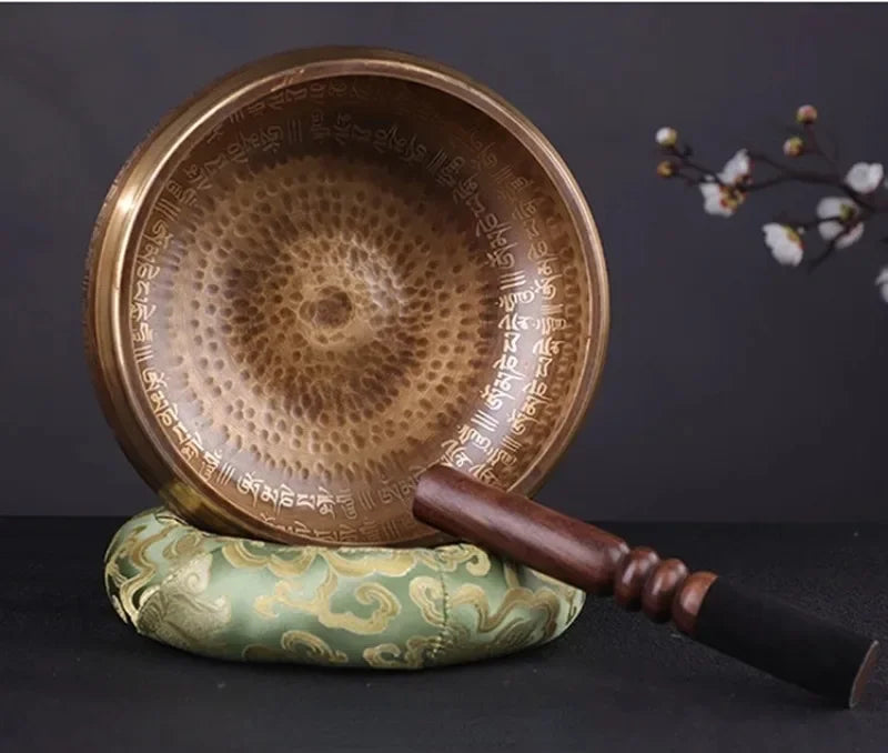 Nepal Bronze Tibetan Singing Bowl – Handmade Sound Therapy Instrument