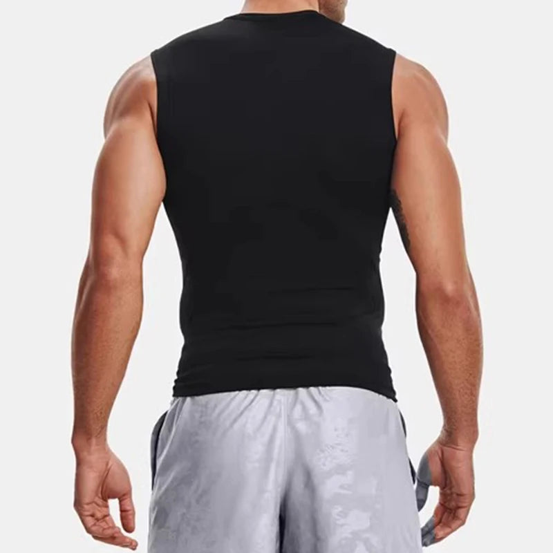 Men's Running Compression Tank Top – Sleeveless Gym Sport Vest
