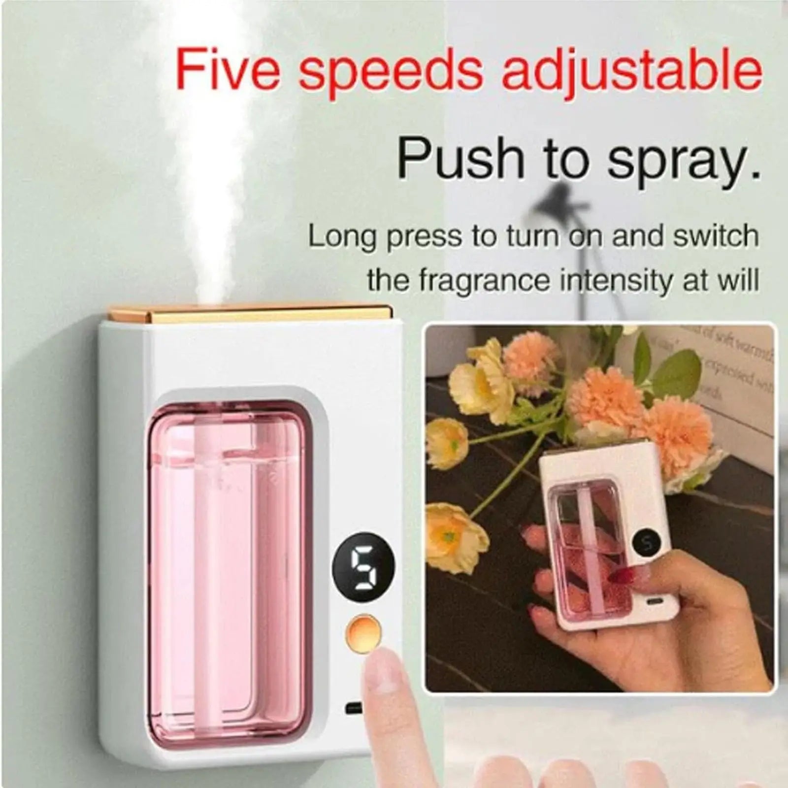 Automatic Car Aromatherapy Diffuser – Display & Jasmine Air Freshener