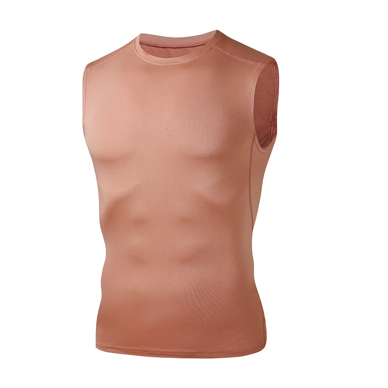 Men's Running Compression Tank Top – Sleeveless Gym Sport Vest
