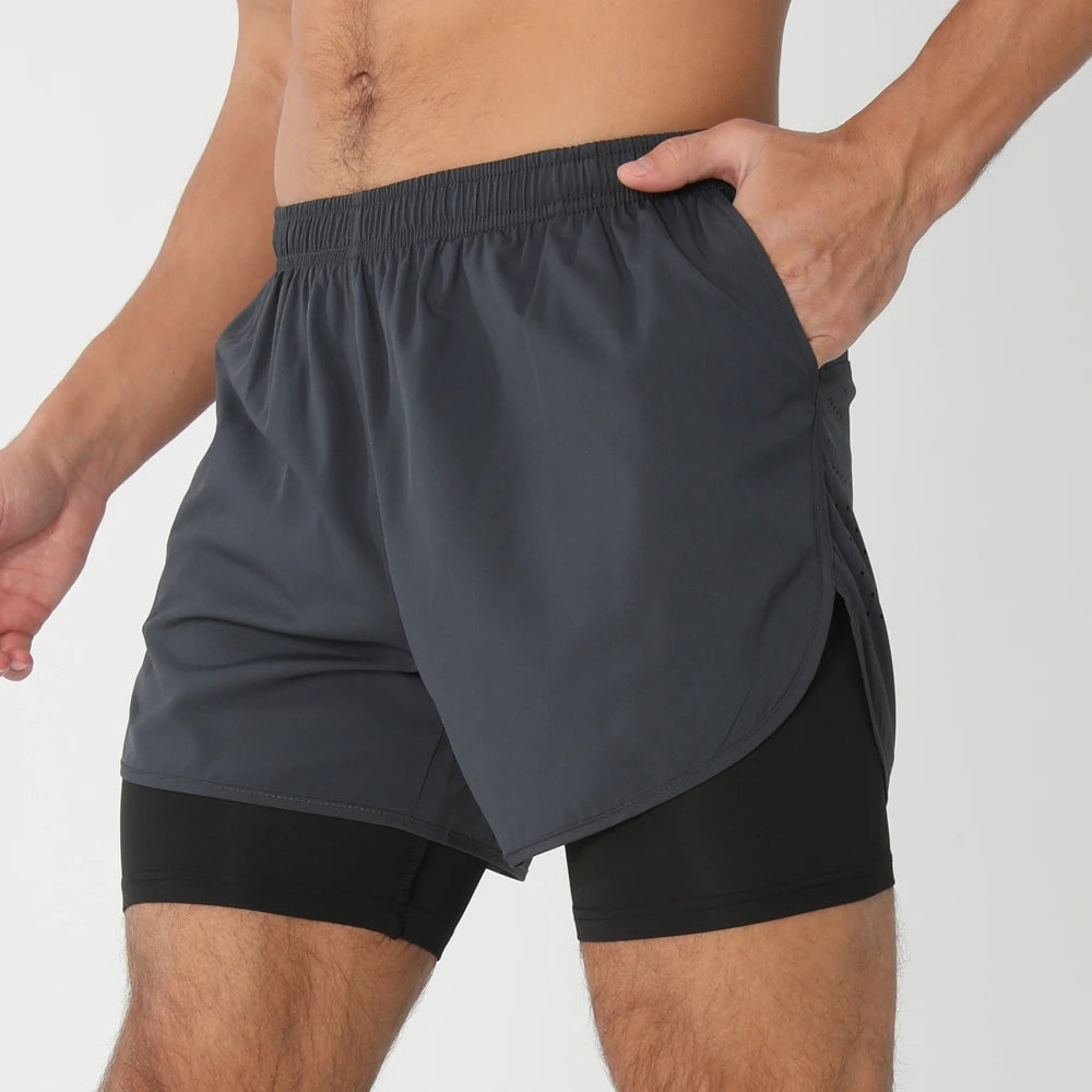 2025 Men's 2-in-1 Running Workout Shorts