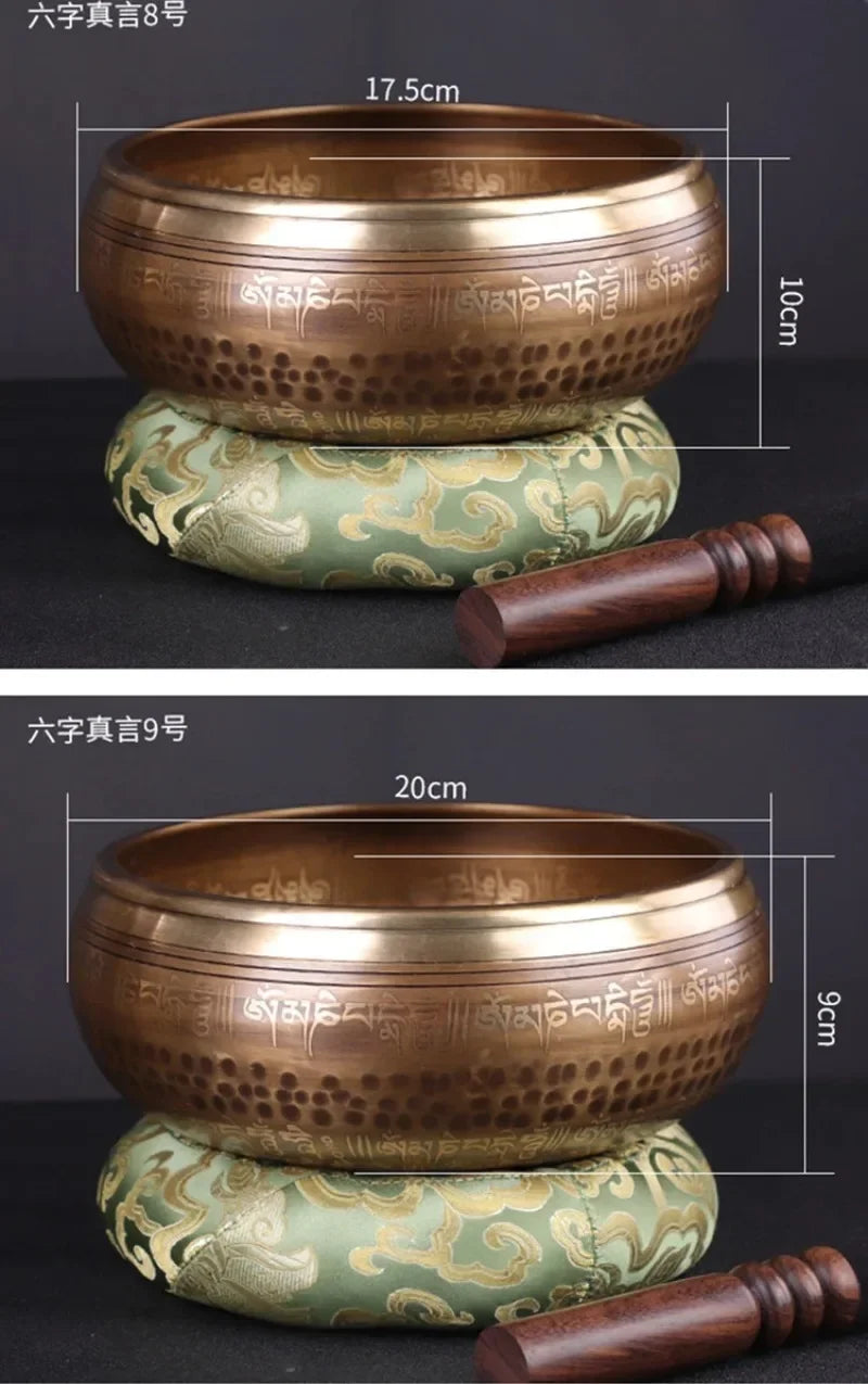 Nepal Bronze Tibetan Singing Bowl – Handmade Sound Therapy Instrument