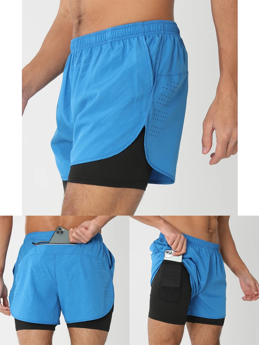 2025 Men's 2-in-1 Running Workout Shorts