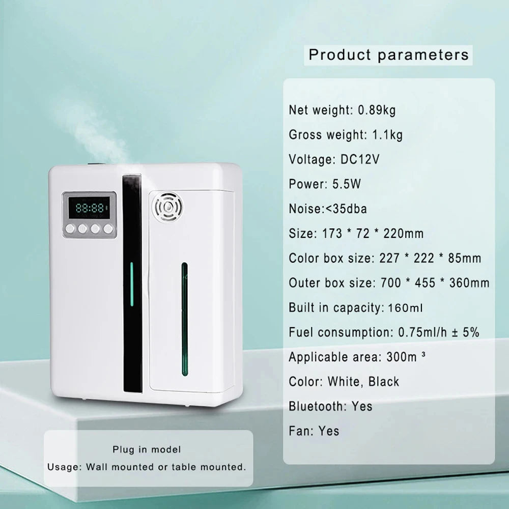 Wall-Mounted Aroma Diffuser – 160ML Scent Machine with Fan
