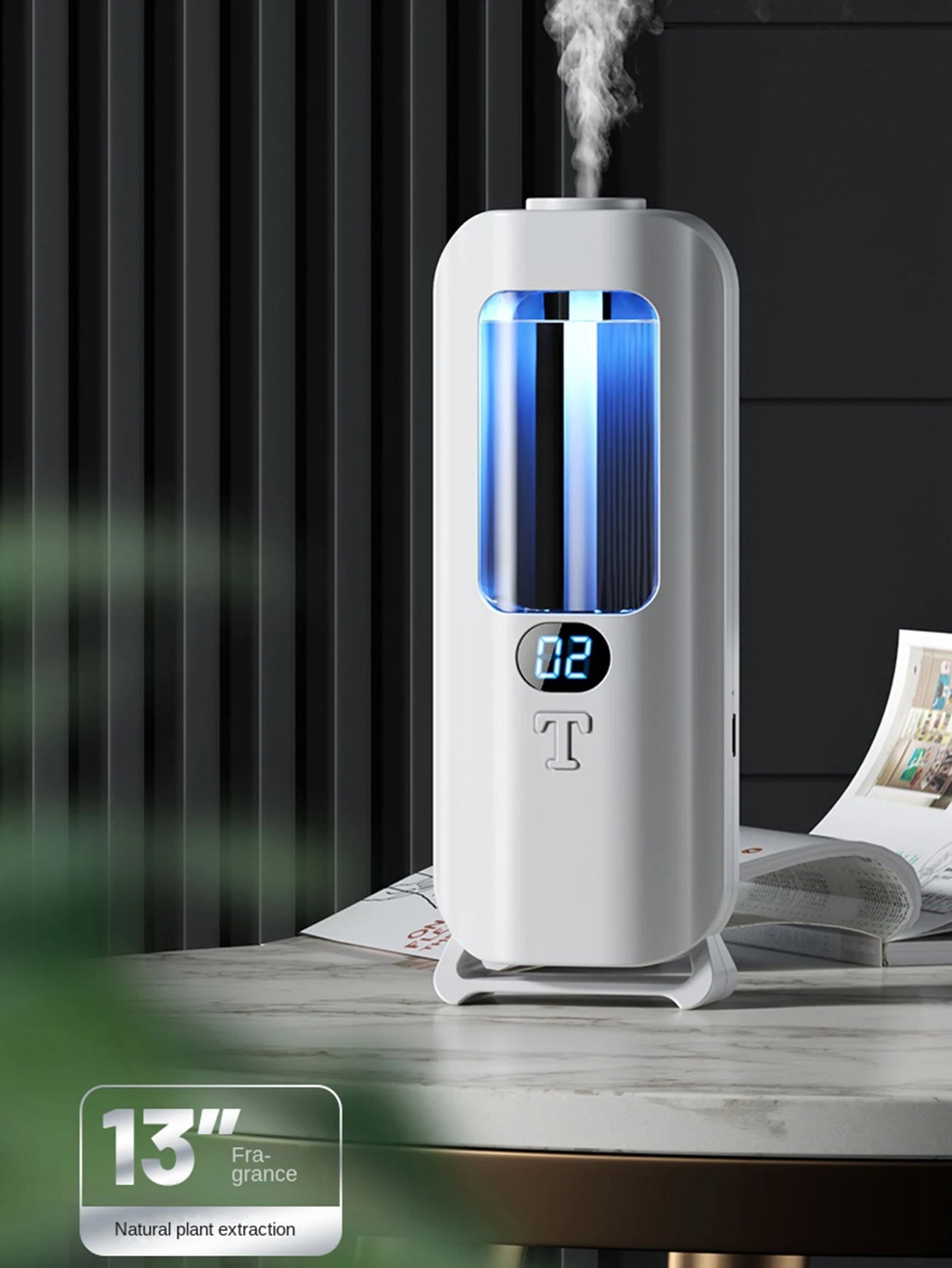Automatic Aromatherapy Humidifier – Digital Display & LED Lights