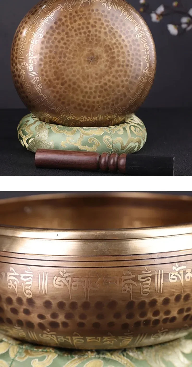 Nepal Bronze Tibetan Singing Bowl – Handmade Sound Therapy Instrument