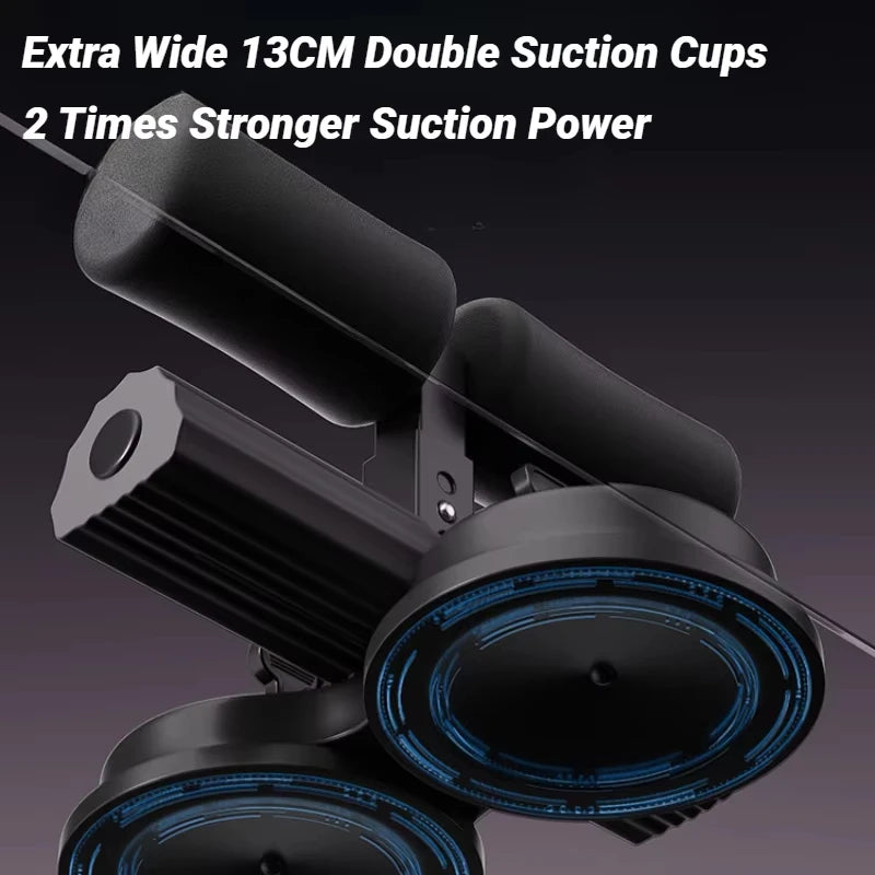 Adjustable Abdominal Sit-Up Equipment with Suction Cups & Ankle Support