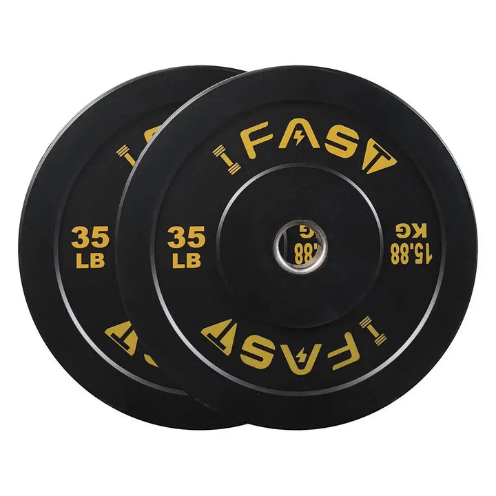 35LB Rubber Bumper Weight Plates – Steel Insert Barbell Pla