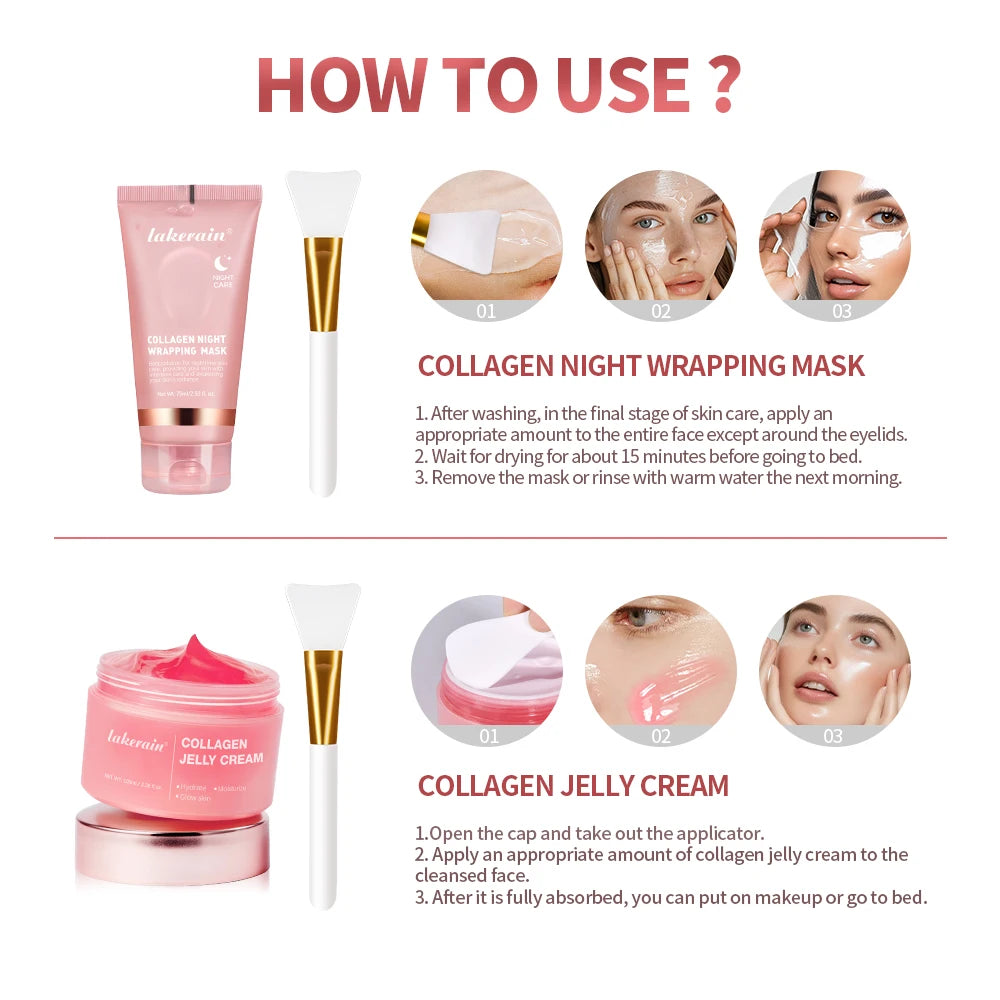 75ml Collagen Peel-Off Mask + 100g Jelly Cream – Firming & Hydrating Set