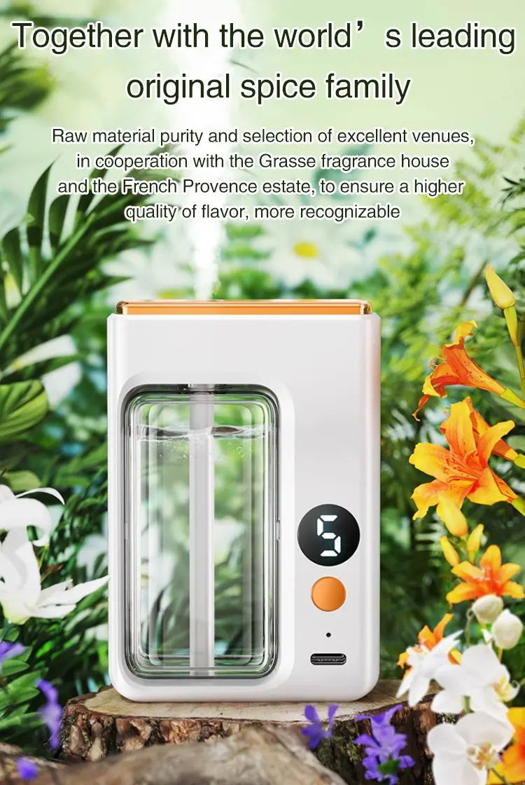 Automatic Car Aromatherapy Diffuser – Display & Jasmine Air Freshener