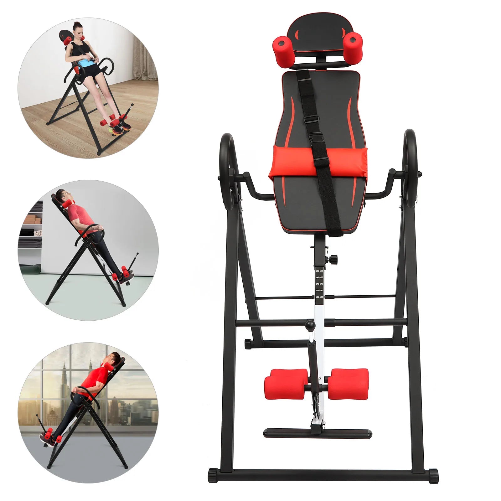 330lb Capacity Inversion Table – Adjustable Back Relief & Posture Correction