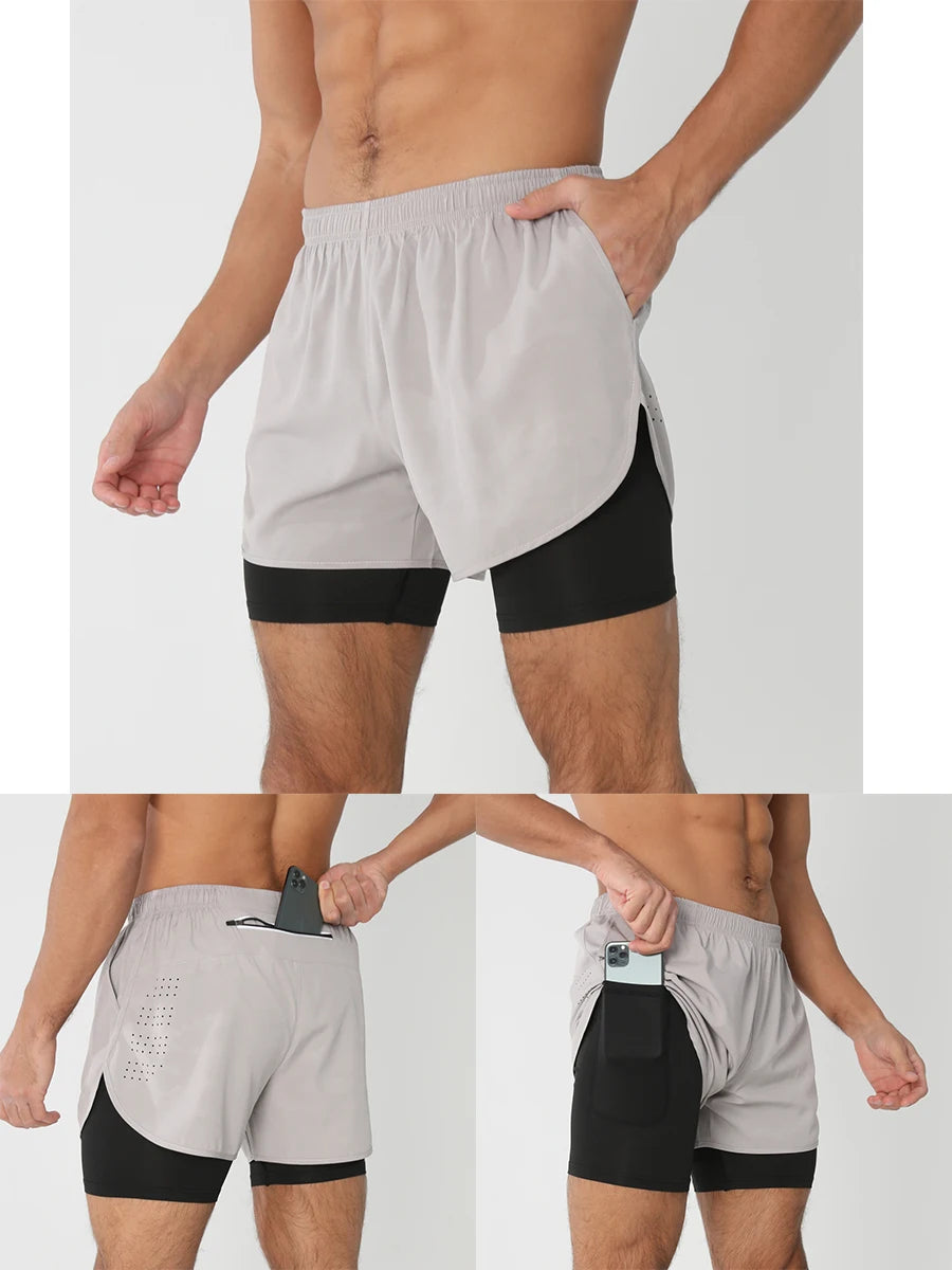 2025 Men's 2-in-1 Running Workout Shorts