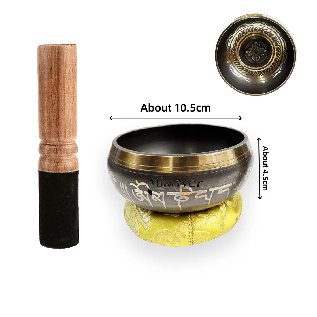 Tibetan Singing Bowl Set for Meditation & Chakra Healing (8.5–20CM)