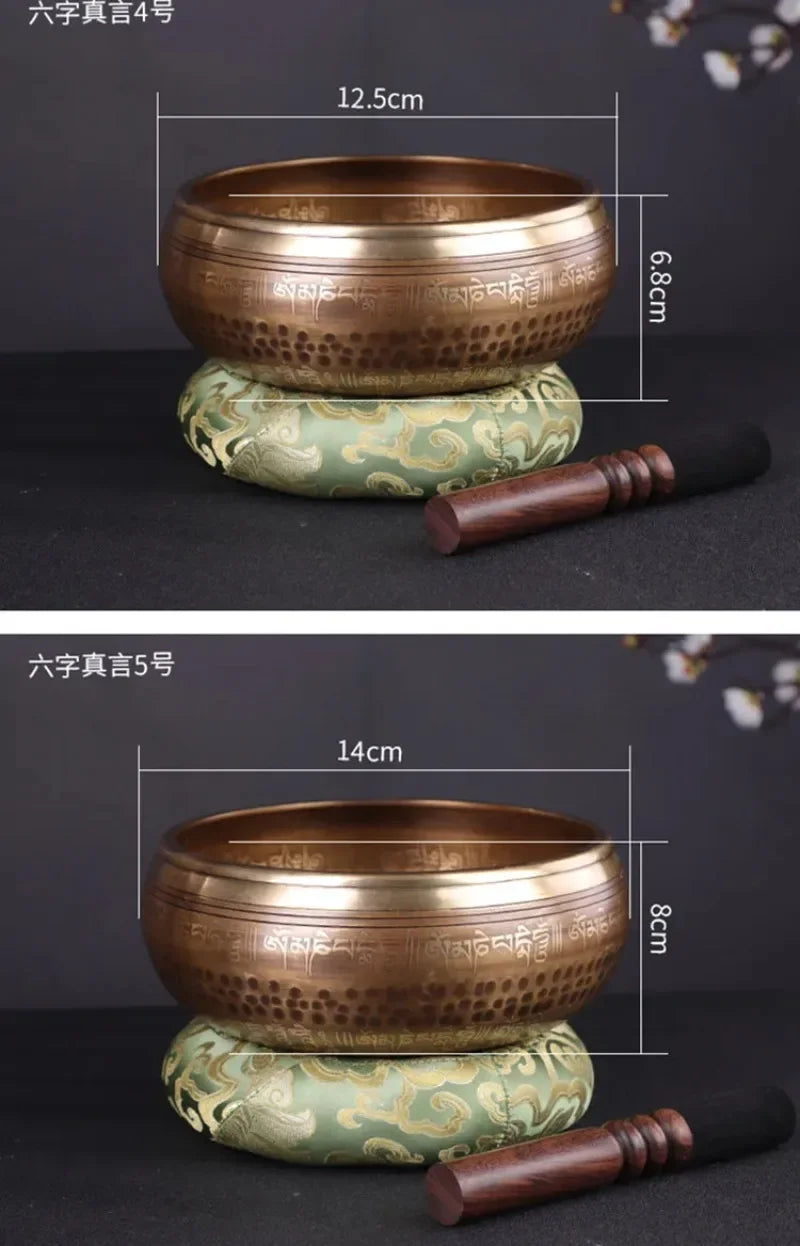 Nepal Bronze Tibetan Singing Bowl – Handmade Sound Therapy Instrument