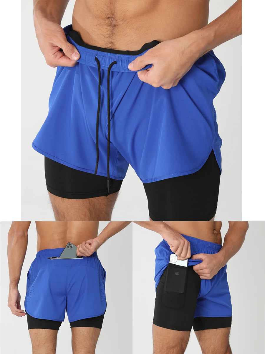2025 Men's 2-in-1 Running Workout Shorts