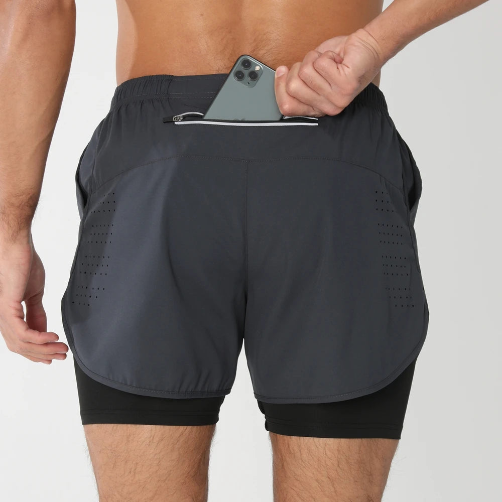 2025 Men's 2-in-1 Running Workout Shorts