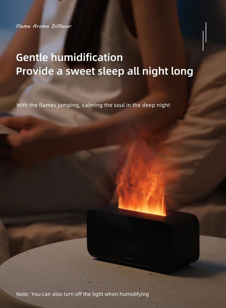 Mini Flame Aromatherapy Humidifier – LED Light & Perfume Diffuser