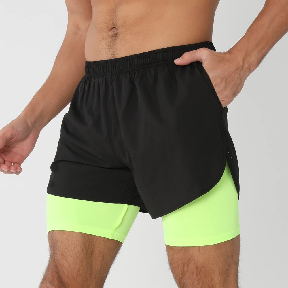 2025 Men's 2-in-1 Running Workout Shorts