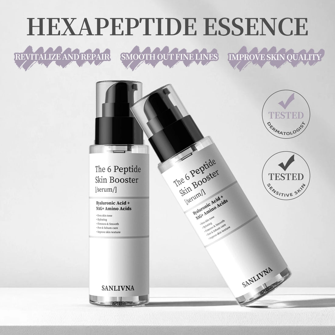 6 Peptide Collagen Skincare Set – Anti-Aging, Brightening & Moisturizing