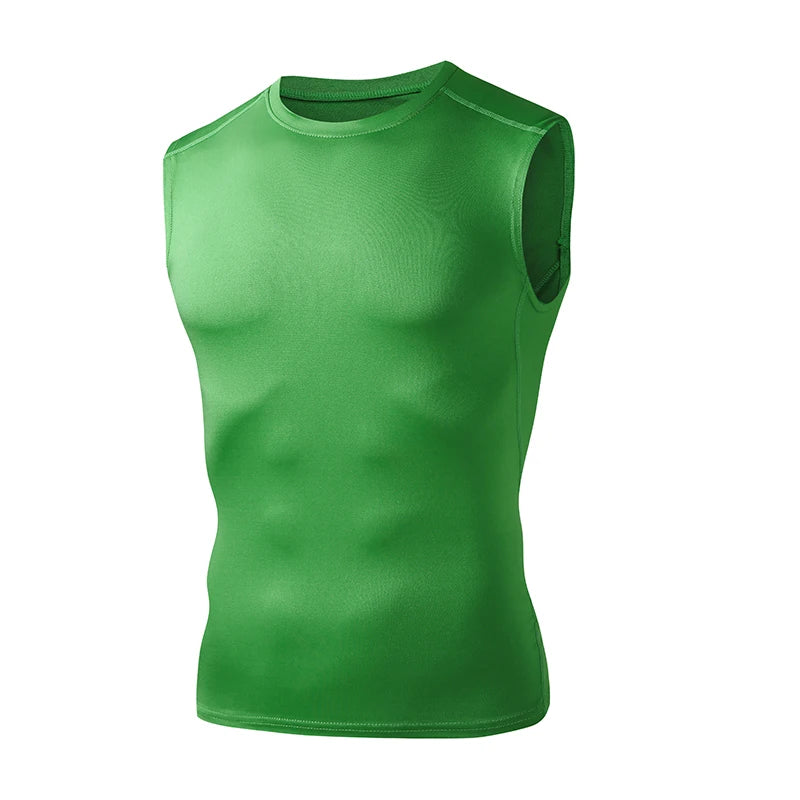 Men's Running Compression Tank Top – Sleeveless Gym Sport Vest