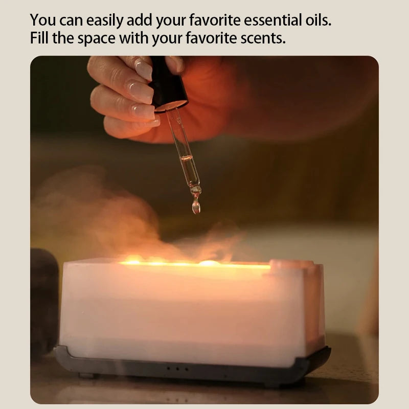 Mini Flame Aromatherapy Humidifier – LED Light & Perfume Diffuser