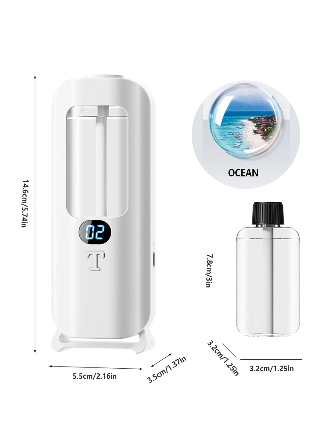 Automatic Aromatherapy Humidifier – Digital Display & LED Lights