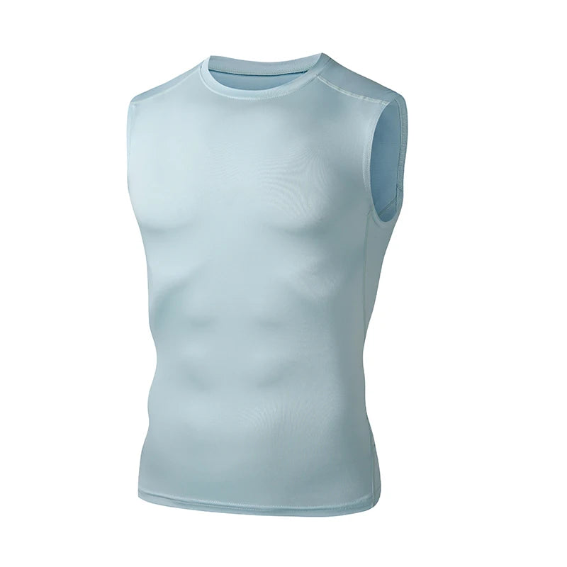 Men's Running Compression Tank Top – Sleeveless Gym Sport Vest