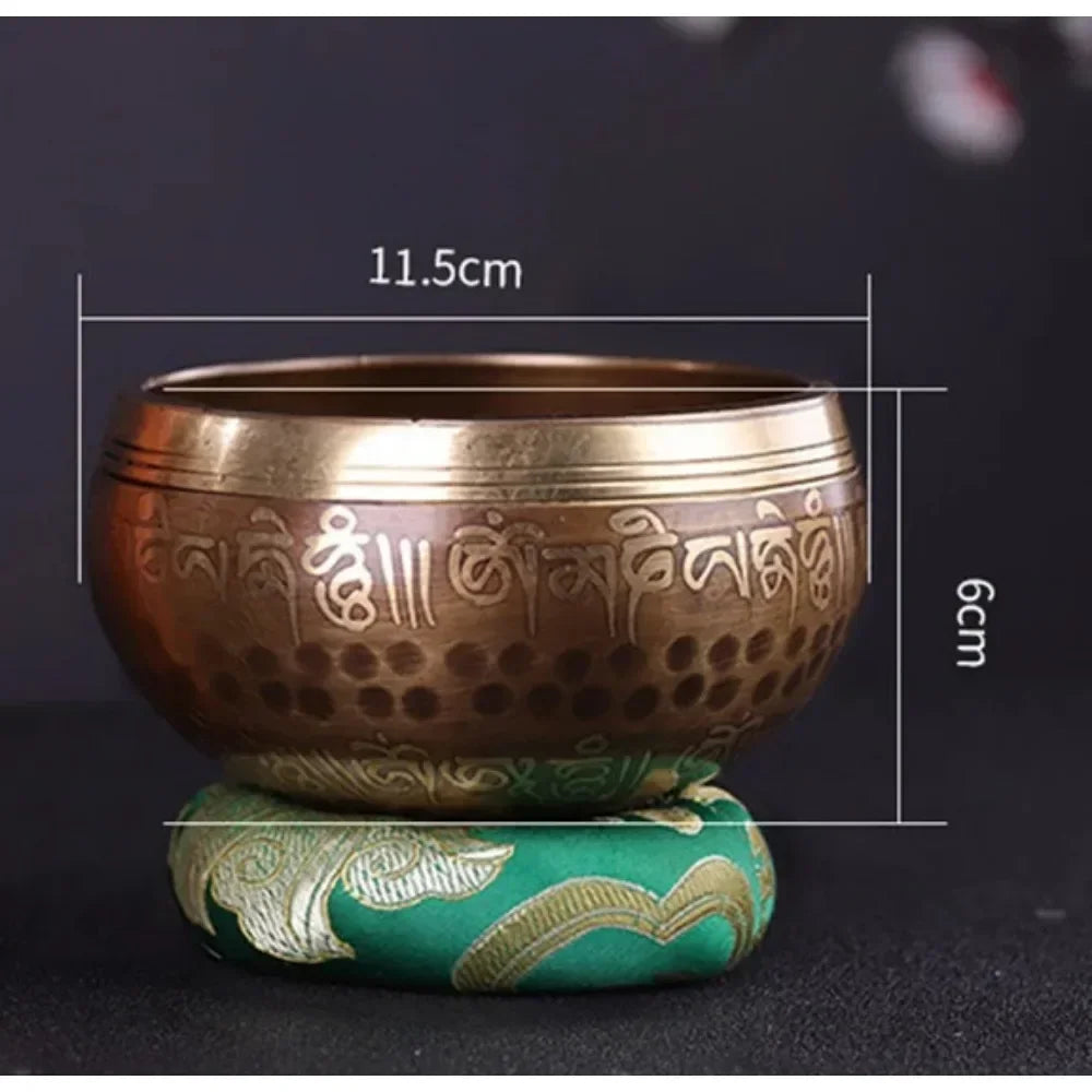 Nepal Bronze Tibetan Singing Bowl – Handmade Sound Therapy Instrument