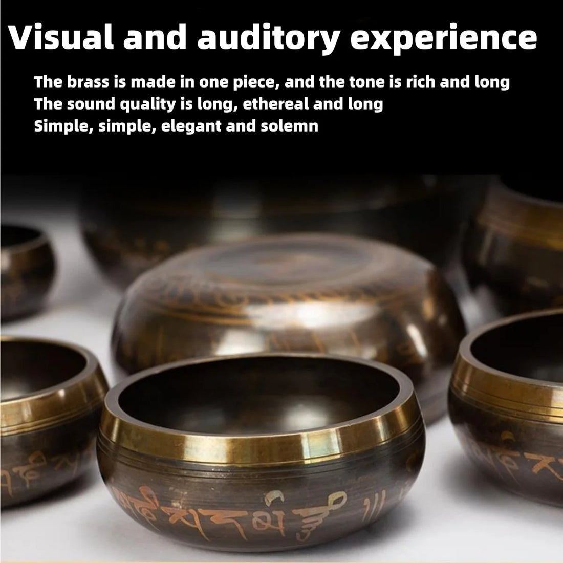 Tibetan Singing Bowl Set for Meditation & Chakra Healing (8.5–20CM)