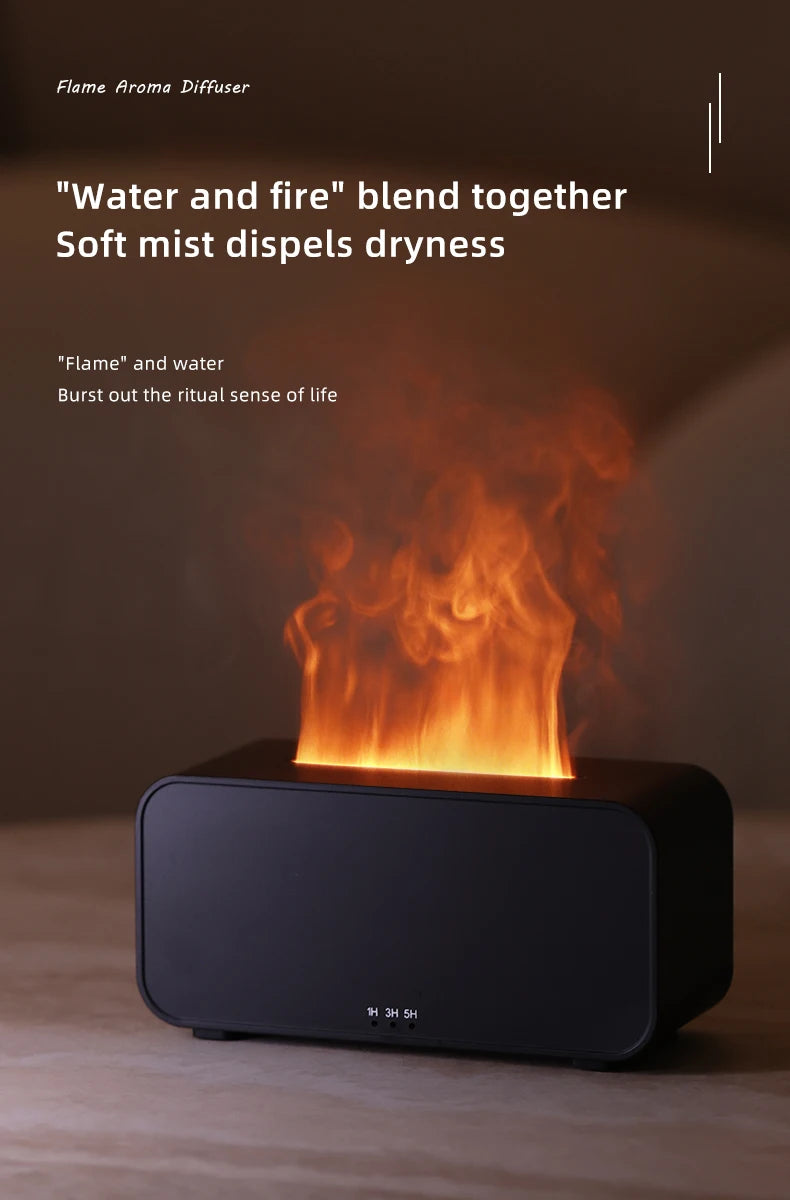 Mini Flame Aromatherapy Humidifier – LED Light & Perfume Diffuser