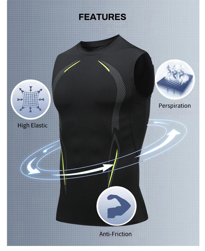 Men's Compression Sleeveless Gym Tank Top