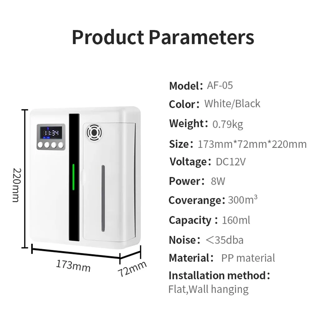 Bluetooth Scent Machine – 160ml Aroma Diffuser for Large Spaces